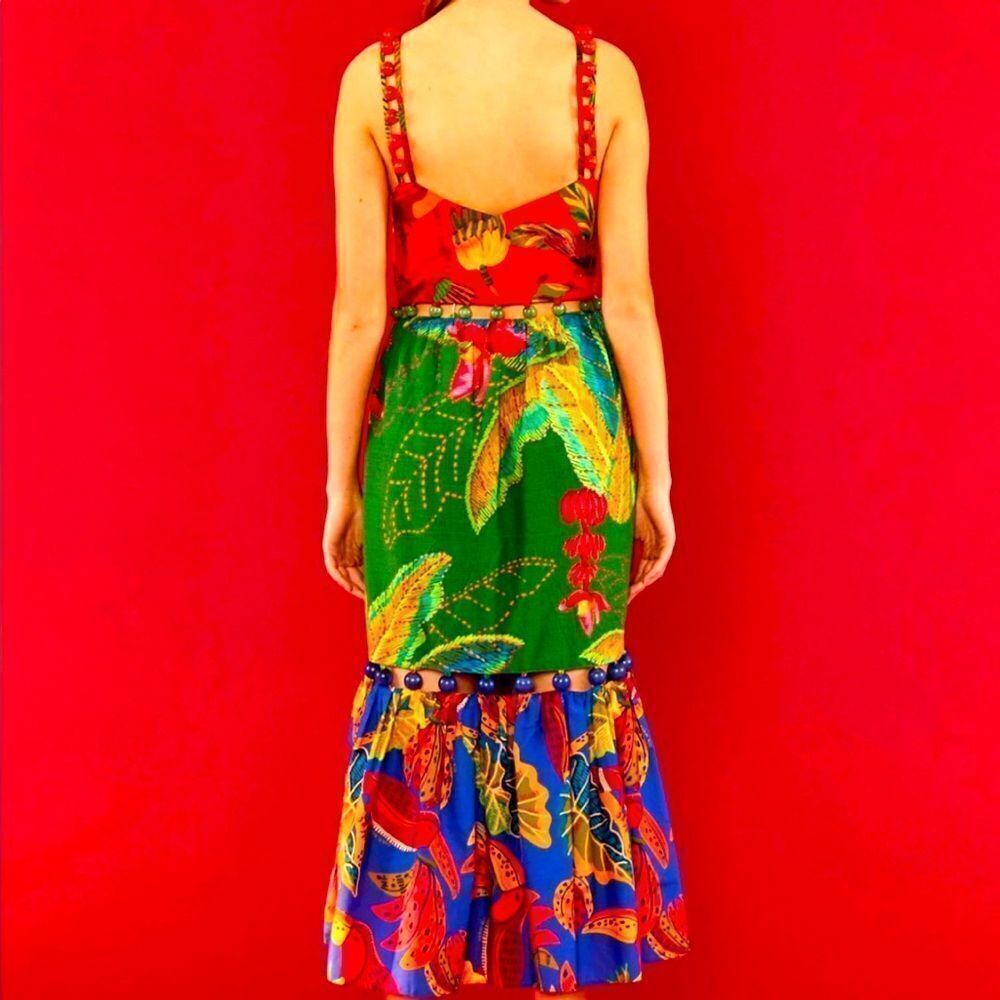 NWT Farm Rio Dress Floral Maxi - Picture 15 of 16